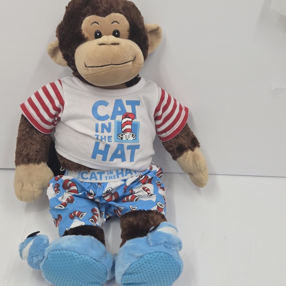 Build Aโ Bear Monkey Plush Dr Seuss Cat In The Hat Outfit Slippers Boxers Set...